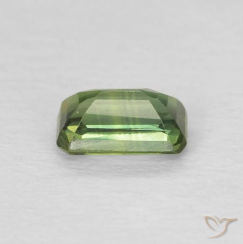Safira Medium Light Green Natural 0.46ct, Corte Octógono / Esmeralda, VS