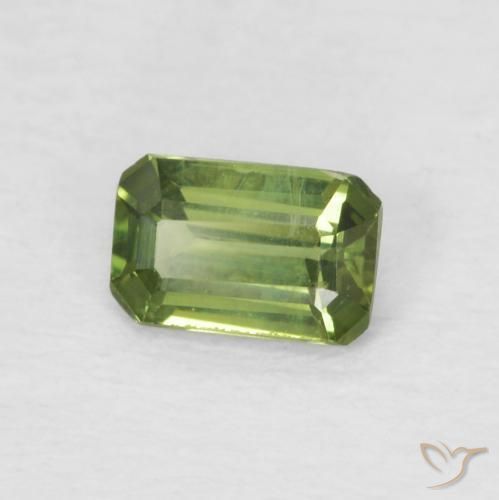Safira Verde Floresta Claro Natural 0.41ct, Corte Octógono / Esmeralda, VS