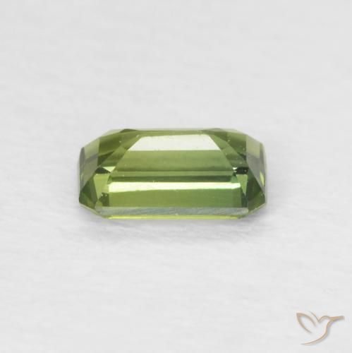 Safira verde escuro Natural 0.40ct, Corte Octógono / Esmeralda, VS