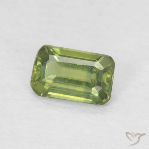 Safira Verde Floresta Claro Natural 0.43ct, Corte Octógono / Esmeralda, VS