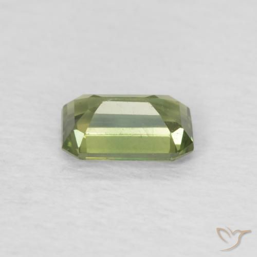 Safira Verde médio Natural 0.44ct, Corte Octógono / Esmeralda, VS