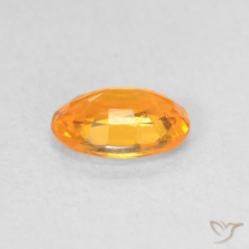 Safira Laranja-Ouro Natural 0.63ct, oval, VS