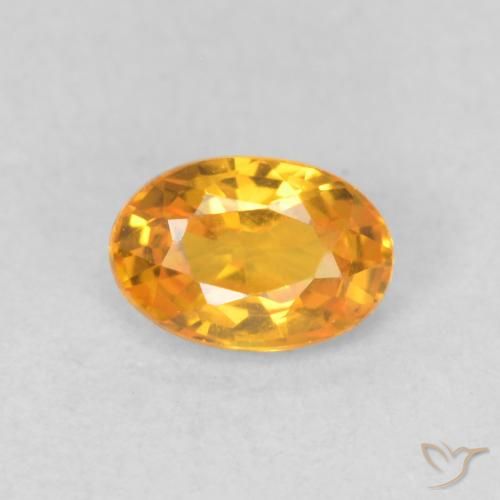 0.62ct Natural Laranja escuro-dourado Safira, oval, VVS-VS