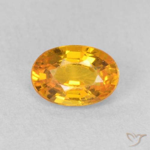 0.68ct Natural Laranja Profundo-Ouro Safira, oval, VVS-VS