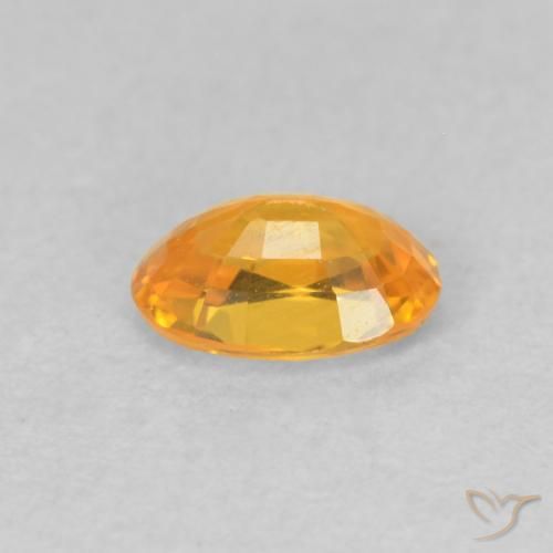 Safira Laranja-Ouro Natural 0.57ct, oval, VVS-VS