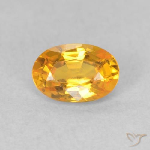 0.62ct Natural Medium Light Orange-Gold Safira, oval, VVS-VS