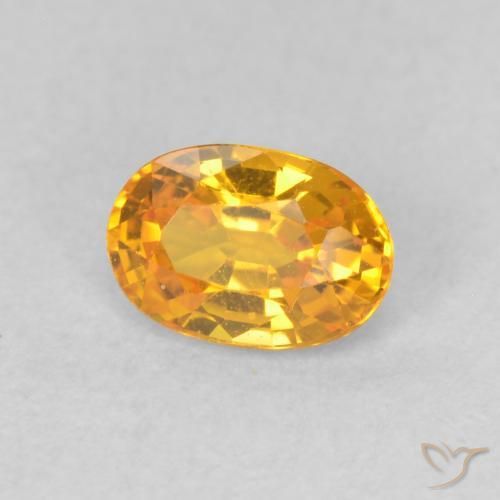 Safira Laranja-Ouro Natural 0.67ct, oval, VVS-VS