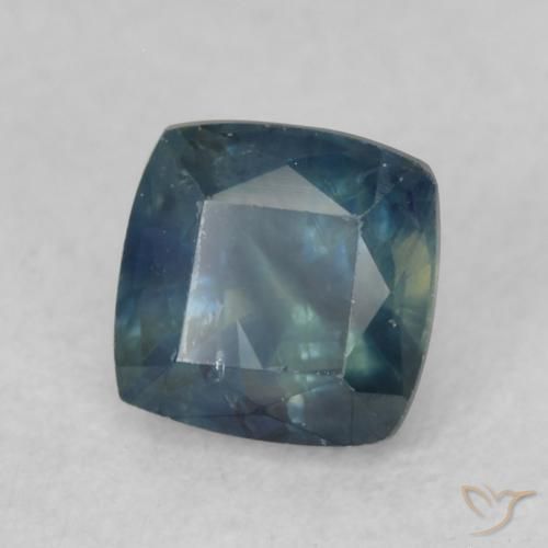 Safira Cerceta Natural 0.66ct, Almofada, VS-SI