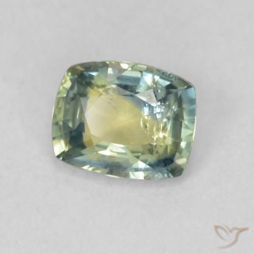 Safira Multicolorido Natural 0.88ct, Almofada, VS-SI