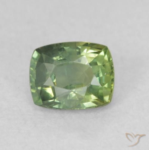 0.58ct Natural verde escuro Safira, Almofada, VS-SI
