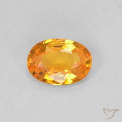 0.48ct Natural Laranja brilhante Safira, oval, VS