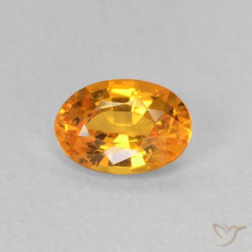 0.59ct Natural damasco laranja Safira, oval, VS