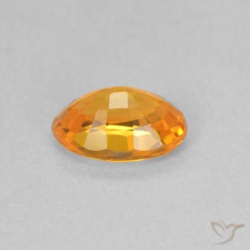 Safira damasco laranja Natural 0.59ct, oval, VS