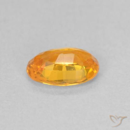 Safira Laranja Médio Natural 0.62ct, oval, VS