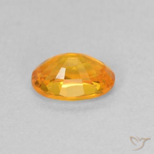 Safira damasco laranja Natural 0.65ct, oval, VS