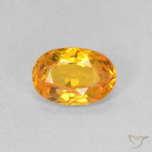 0.63ct Natural Laranja brilhante Safira, oval, VS