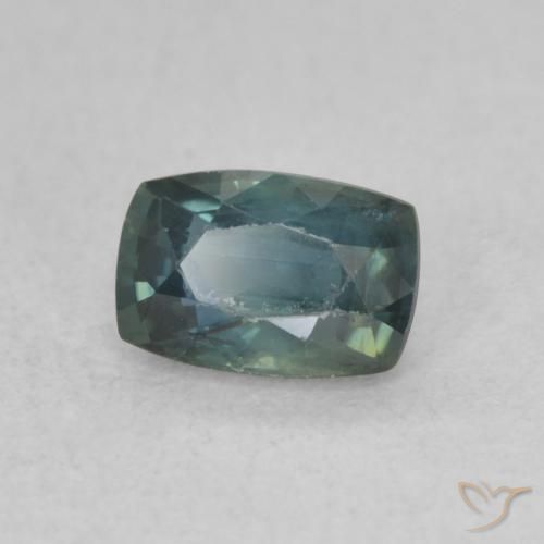 Safira Verde Azul Profundo Natural 0.78ct, Almofada, VS