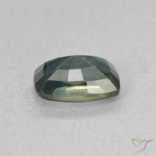 Safira Verde Azul Profundo Natural 0.78ct, Almofada, VS