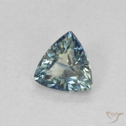 Safira Cerceta Natural 0.51ct, Trilhão, VS