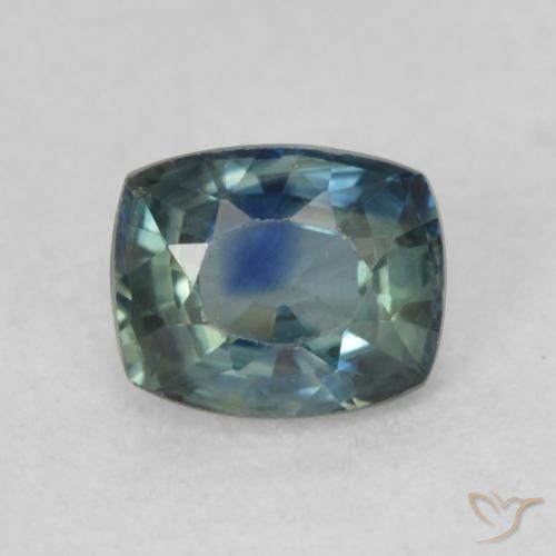 0.79ct Natural Azul Muito Claro Safira, Almofada, VVS-VS