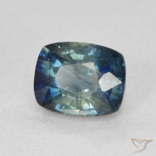 Safira Azul marinho profundo Natural 0.86ct, Almofada, VVS-VS