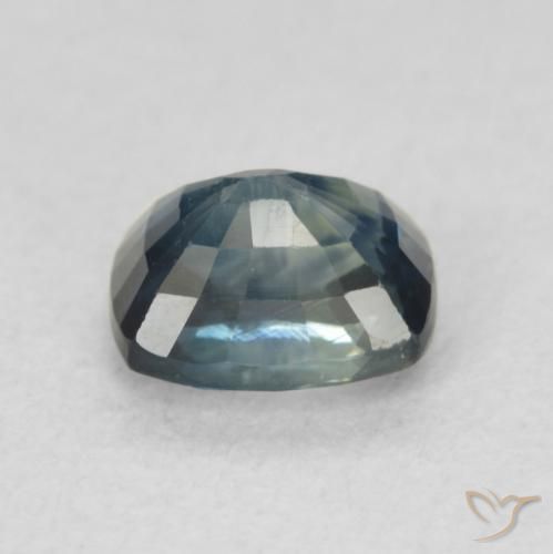 Safira Azul marinho profundo Natural 0.86ct, Almofada, VVS-VS