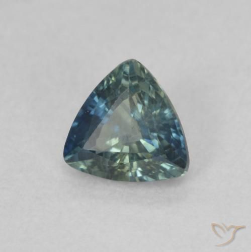 Safira Cerceta Natural 0.48ct, Trilhão, VVS-VS