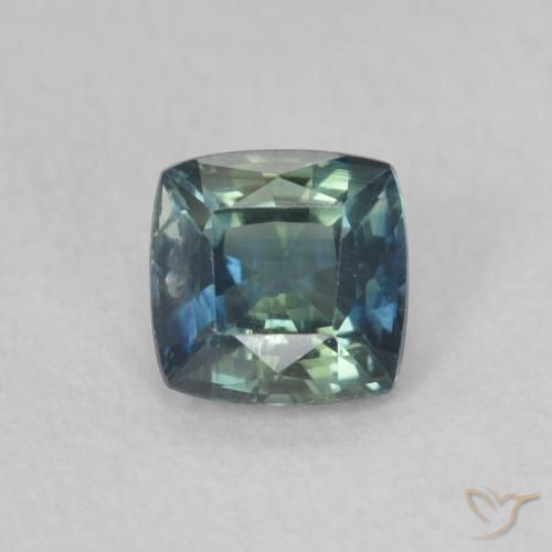0.53ct Natural Teal Blue Safira, Almofada, VVS-VS