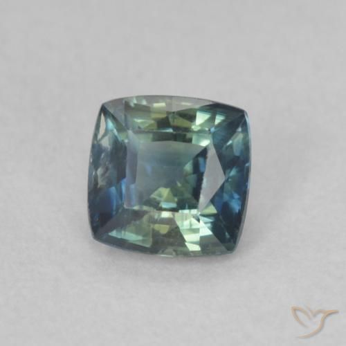 Safira Teal Blue Natural 0.53ct, Almofada, VVS-VS