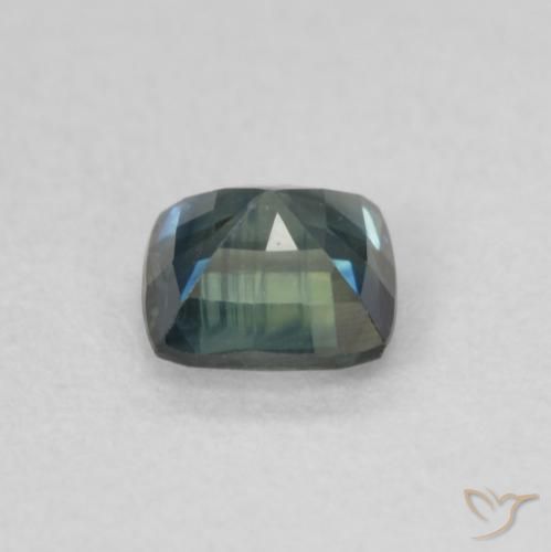 Safira Teal Blue Natural 0.53ct, Almofada, VVS-VS