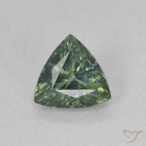 0.52ct Natural Verde Safira, Trilhão, VVS-VS