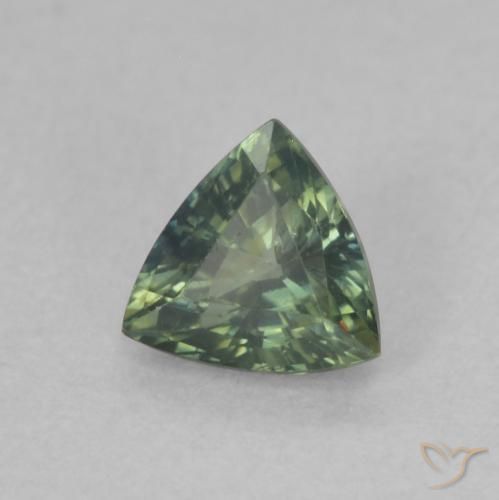 Safira Verde Natural 0.52ct, Trilhão, VVS-VS
