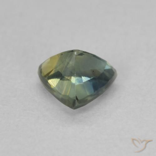 Safira Verde Natural 0.52ct, Trilhão, VVS-VS