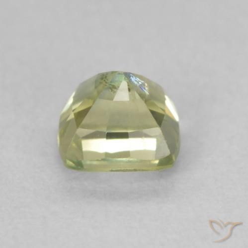 Safira Verde Sábio Claro Natural 0.59ct, Almofada, VS