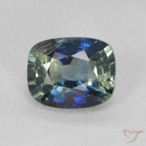 0.60ct Natural Cerceta Safira, Almofada, VS