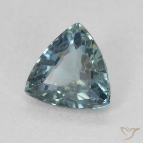 Safira Azul-esverdeado Natural 0.56ct, Trilhão, VS