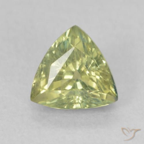 0.65ct Natural amarelo médio Safira, Trilhão, VS