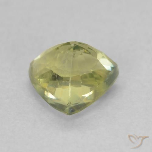 Safira amarelo médio Natural 0.65ct, Trilhão, VS