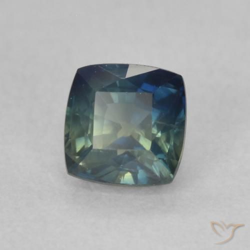 Safira Cerceta Natural 0.54ct, Almofada, VS