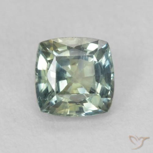 0.55ct Natural Verde amarelado Safira, Almofada, VS