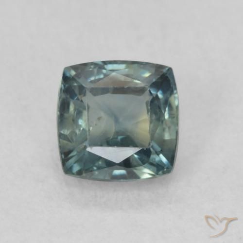 0.65ct Natural Verde azulado Safira, Almofada, VS