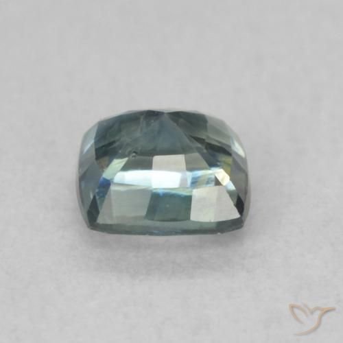 Safira Verde azulado Natural 0.65ct, Almofada, VS