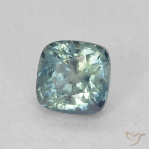Safira Cerceta Natural 0.67ct, Almofada, VS