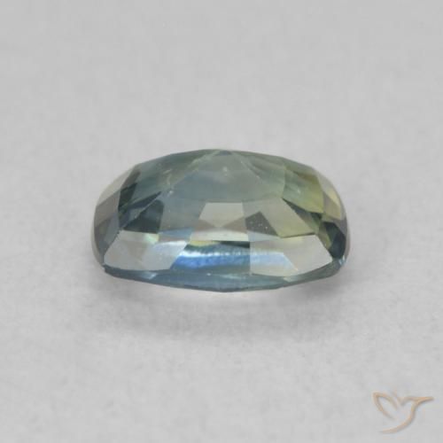 Safira Verde amarelado Natural 0.75ct, Almofada, VS