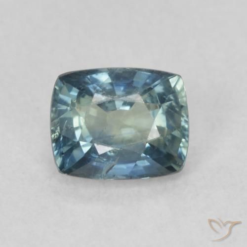 0.85ct Natural Teal Blue Safira, Almofada, VS