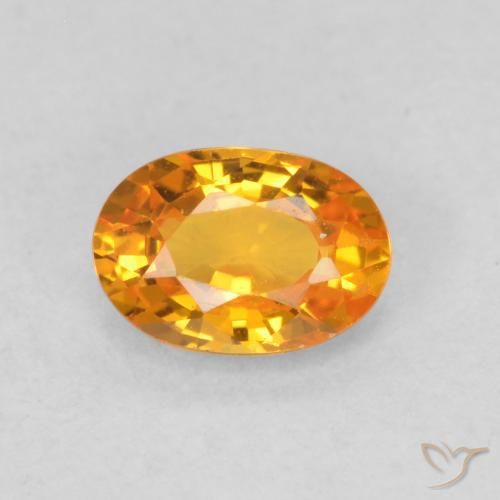 0.68ct Natural Laranja brilhante Safira, oval, VS