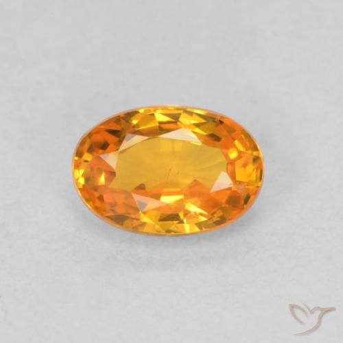 0.61ct Natural Laranja brilhante Safira, oval, VS