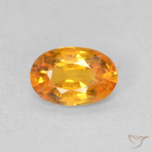 0.55ct Natural Laranja brilhante Safira, oval, VS