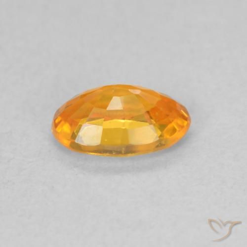 Safira Laranja brilhante Natural 0.55ct, oval, VS