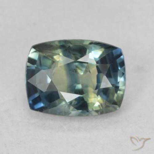 0.88ct Natural Multicolorido Safira, Almofada, VVS-VS